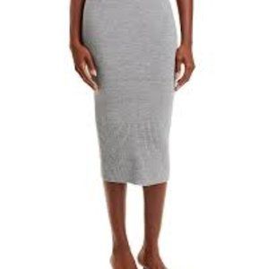 NWT ALICE AND OLIVIA LEO FITTED MIDI SKIRT - SZ S - GREY COLOR
